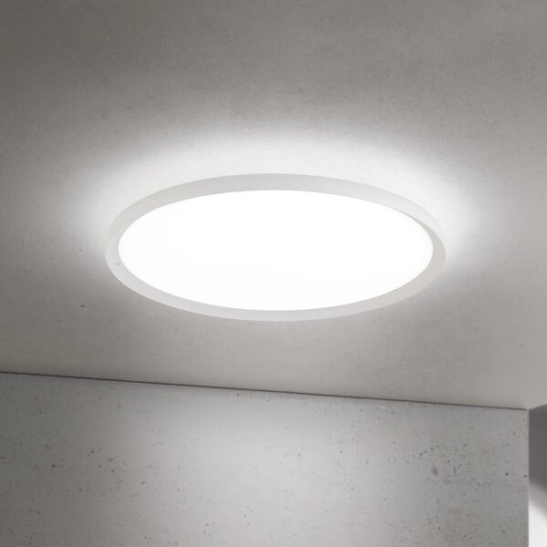 ORION Plafonieră LED Kant, Ø 60 cm, albă, CCT, metal/plastic, reglabil, Alb, Camera de zi / sufragerie, Aluminiu, Modern