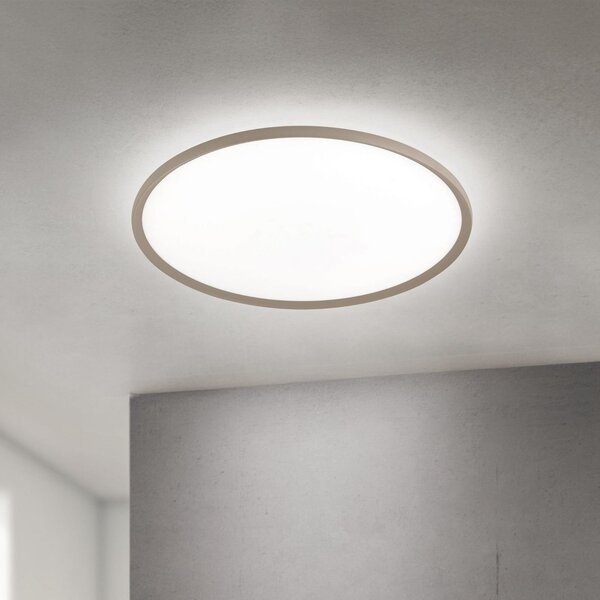 ORION Plafonieră LED Kant, Ø 80 cm, kaki, CCT, metal/plastic, reglabil, Verde, Camera de zi / sufragerie, Aluminiu, Modern