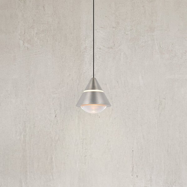 Trio Lighting Lampă suspendată LED Romeo, Ø 14 cm, culoare nichel, metal, CCT, Metalic, Camera de zi / sufragerie, Metal, Modern