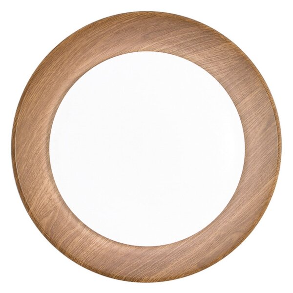 Luce Ambiente Design Plafonieră LED Arka, Ø 40 cm, negru/aspect lemn, metal CCT, Negru, Camera de zi / sufragerie, Metal, Modern