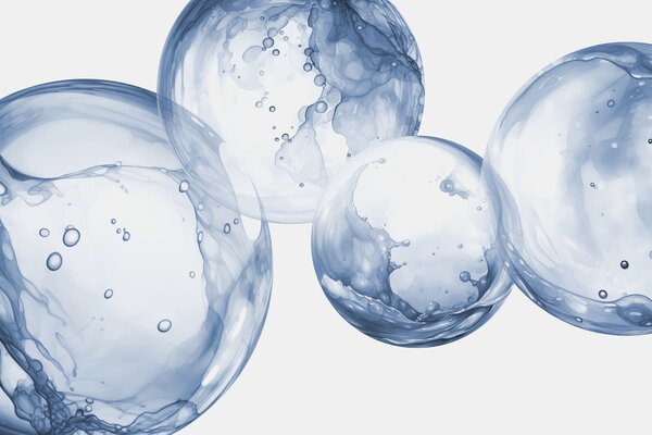 Fototapet Grup de bule cu bule în aer, Fototapet abstracte, Fototapet populare, w03736v1 - Tapeko.ro