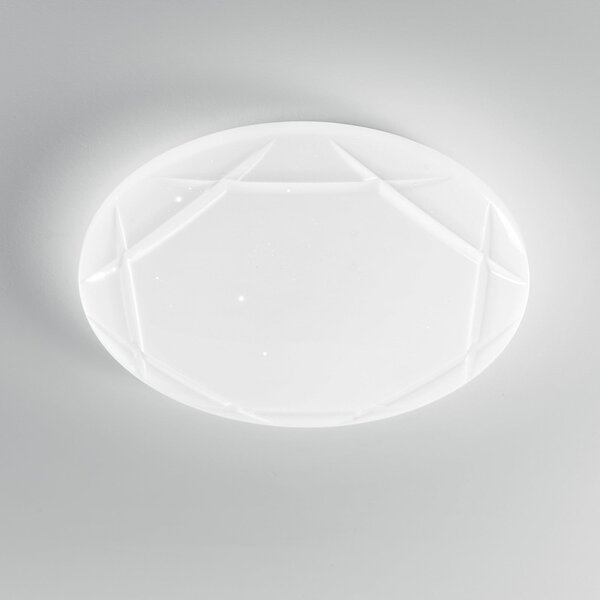 F.A.N. Europe Plafonieră LED Elixir, Ø 50 cm, alb, plastic, CCT, Alb, Camera de zi / sufragerie, Plastic, Modern