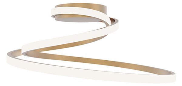 Luce Ambiente Design Plafonieră LED COASTER, culoare auriu, lungime 50 cm metal, CCT, Auriu / Alamă, Camera de zi / sufragerie, Aluminiu, Modern