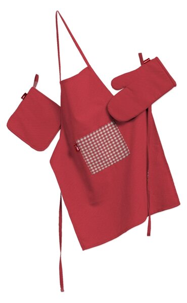 Set de textile pentru bucătărie: șorț, suport pentru oală și mănuși pentru cuptor culoare negru