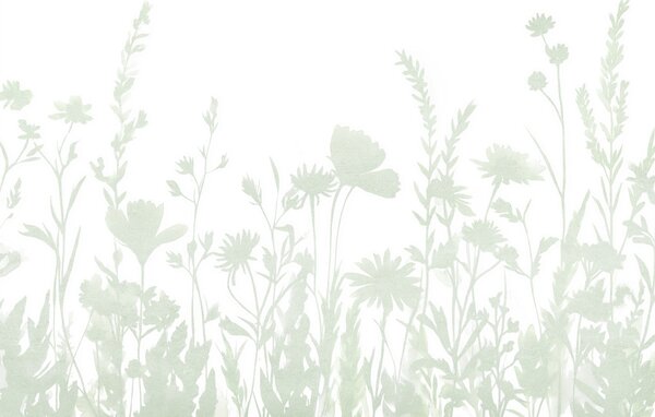 Fototapet Siluete delicate de flori înflorite, Populare fototapet, Populare fototapet, w03670v3 - Muralas.ro