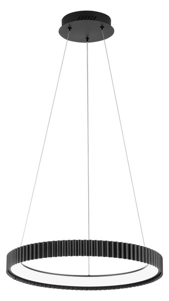 Luce Ambiente Design Lampă suspendată LED Niike, negru, Ø 50 cm, metal, CCT, Negru, Camera de zi / sufragerie, Metal, Modern