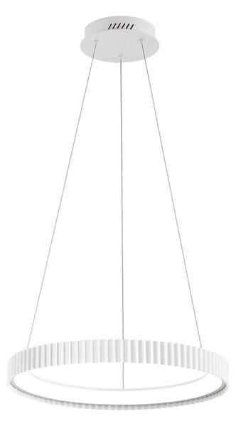 Luce Ambiente Design Lampă suspendată LED Niike, albă, Ø 50 cm, metal, CCT, Alb, Camera de zi / sufragerie, Metal, Modern