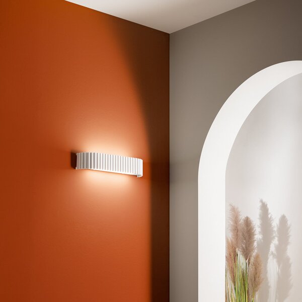 Luce Ambiente Design Aplică LED Niike, albă, lățime 40 cm, metal, CCT, Alb, Camera de zi / sufragerie, Metal, Modern