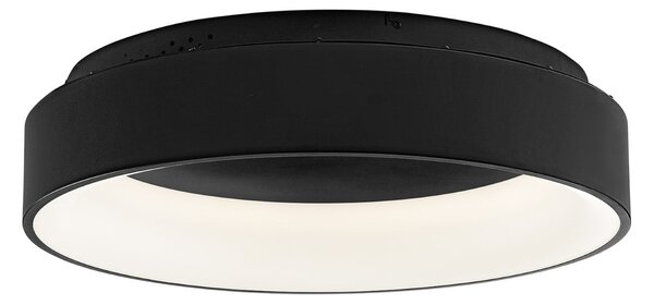 Luce Ambiente Design Plafonieră LED Noah, negru, Ø 60 cm, metal, CCT, Negru, Camera de zi / sufragerie, Modern