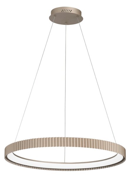 Luce Ambiente Design Lampă suspendată LED Niike, culoare auriu, Ø 70 cm, metal, CCT, Auriu / Alamă, Camera de zi / sufragerie, Metal, Modern