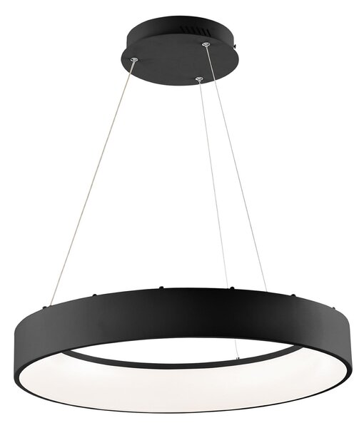 Luce Ambiente Design Lampă suspendată LED Noah, negru, Ø 60 cm, metal, CCT, Negru, Camera de zi / sufragerie, Modern