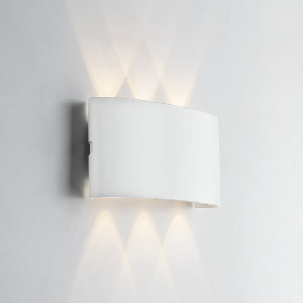 INTEC Lampă LED pentru exterior Betle, albă, lățime 17 cm, metal, CCT, Alb, Aluminiu, Modern