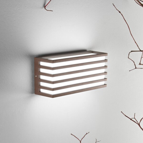 INTEC Lampă LED pentru exterior Dukrot, culoare bronz, lățime 22 cm Metal, Bronz / Alamă Veche, Aluminiu, Modern