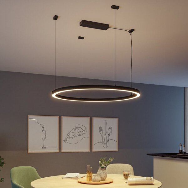 Paulmann Banda luminoasă LED Linion, negru, curbă de 90°, 3.000 K, reglabil, Negru, Camera de zi / sufragerie, Aluminiu, Modern