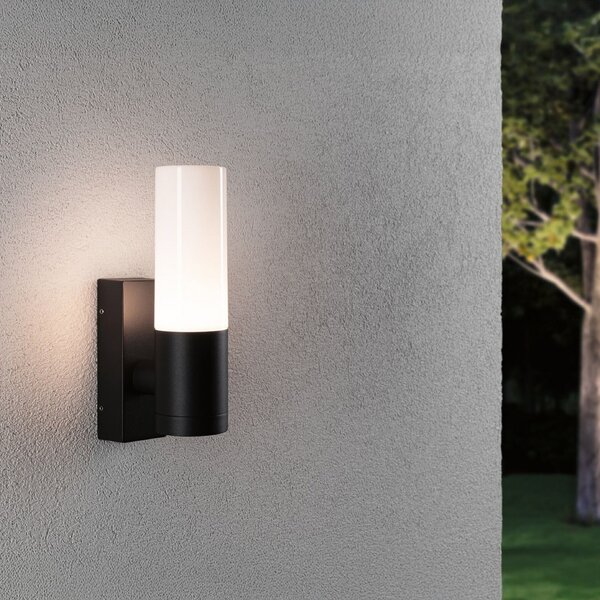 Paulmann Aplică de exterior Tralia, antracit, înălțime 25 cm IP44, reglabil, Negru, Aluminiu, Modern