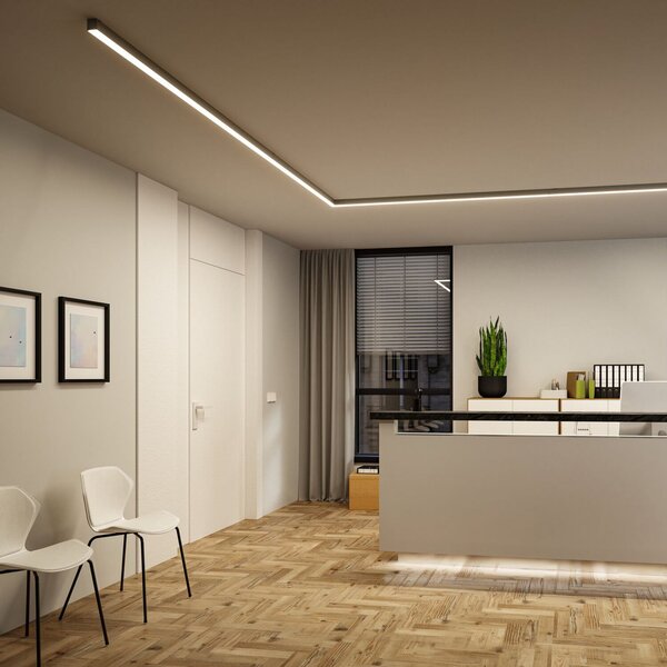 Paulmann Bandă luminoasă LED Linion, crom, 50 cm, 3.000 K, reglabil, Metalic, Camera de zi / sufragerie, Aluminiu, Modern