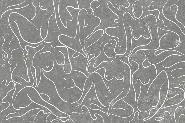 Fototapet Grup de desene corporale ale femeilor’, Fototapet designer, Fototapet populare, w03756v1 - Tapeko.ro