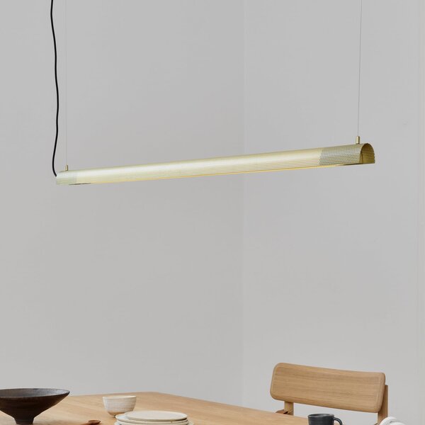GEJST Lampă suspendată Radent culoare alamă, lungime 138 cm, G13 LED, Auriu / Alamă, Camera de zi / sufragerie, Metal