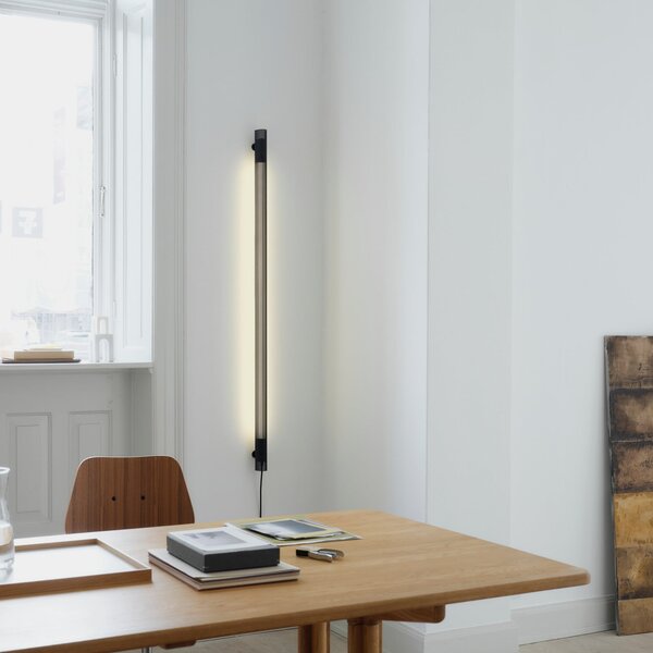GEJST Aplică de perete Radent, negru, înălțime 135 cm, LED G13, Negru, Camera de zi / sufragerie, Metal