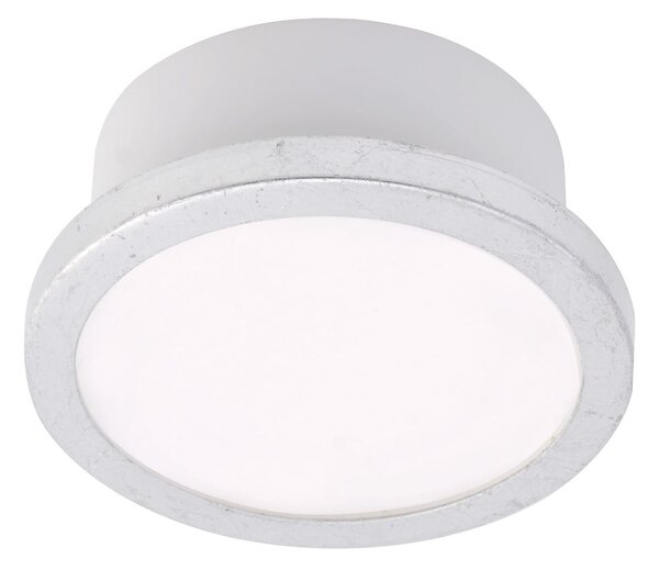LIGHTME LightMe plafonieră Aqua Uno, Ø 11 cm, argintiu mat, IP44, Metalic, Baie, Aluminiu, Modern