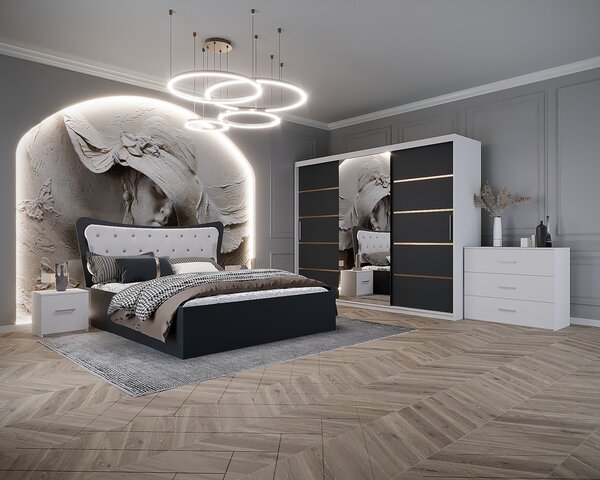 Dormitor Vista Tapitat Dressing 3 usi 250x200