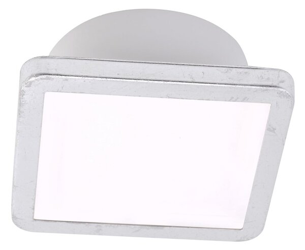 LIGHTME LightMe plafonieră Aqua Uno, 11x11cm, argintiu, IP44, Metalic, Baie, Aluminiu, Modern