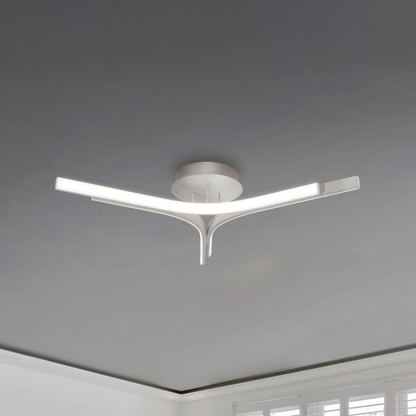 Viokef Plafonieră LED Alta, culoare argintiu, Ø 70 cm, metal, Metalic, Camera de zi / sufragerie, Aluminiu, Modern