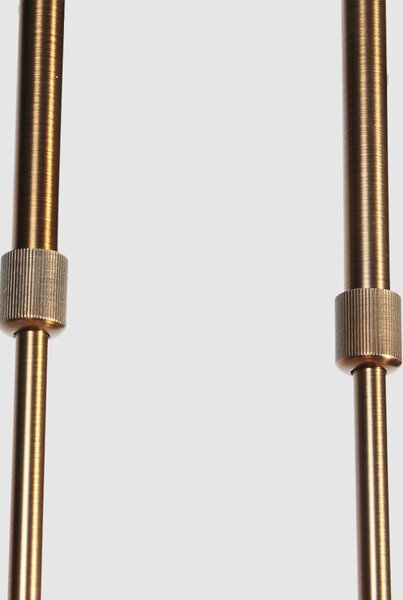 Steinhauer Lampă suspendată Anthea, 3 becuri, bronz, metal, sticlă, E27, reglabil, Bronz / Alamă Veche, Camera de zi / sufragerie, Sticlă