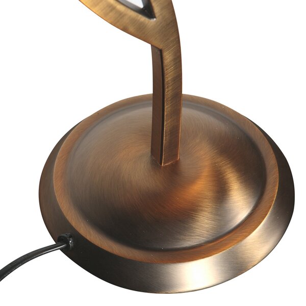 Steinhauer Lampa de masă Anthea, bronz, crem, metal, sticlă, E27, Bronz / Alamă Veche, Camera de zi / sufragerie, Sticlă