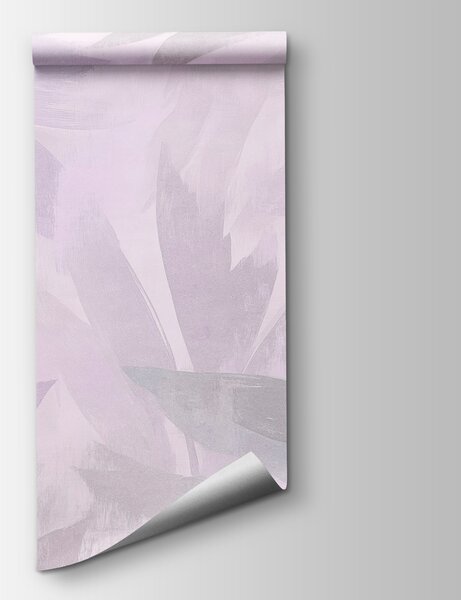 Fototapet Alb și violet fundal cu frunze, Fototapet abstracte, Fototapet populare, w03881v1 - Tapeko.ro