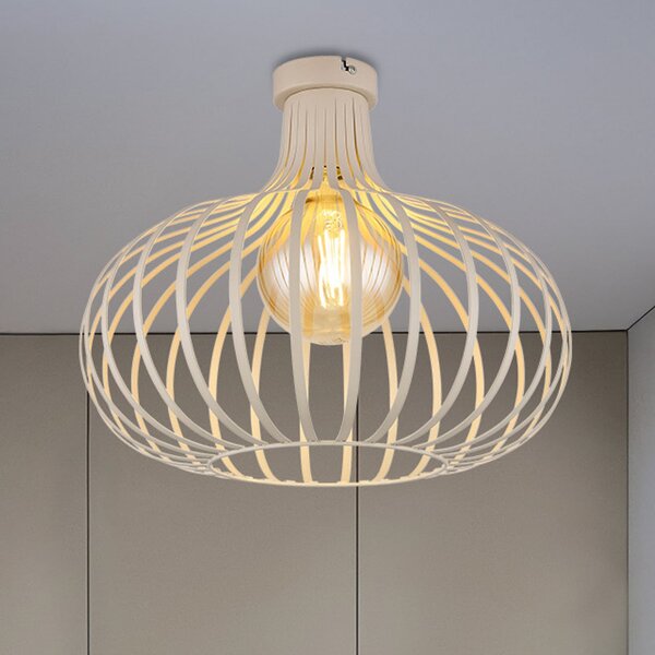 Globo Plafonieră Mateo, crem/nisk, metal, Ø 40 cm, reglabil, Bej, Camera de zi / sufragerie, Metal, Scandinavă