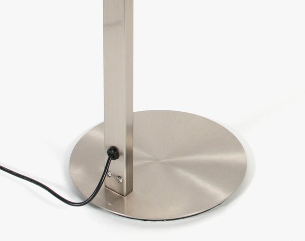 Steinhauer Lampa de masă LED Ringlux, culoare oțel, metal, 2.700 K, dimabil, reglabil, Metalic, Camera de zi / sufragerie, Metal, Modern, Birou de masă