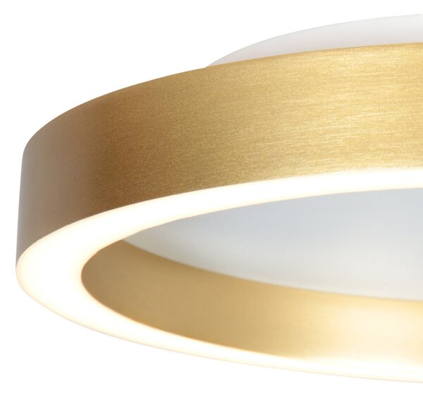 Steinhauer Plafonieră LED Ringlux auriu, Ø 40 cm, metal, 2.700 K, reglabil, Auriu / Alamă, Camera de zi / sufragerie, Metal, Modern