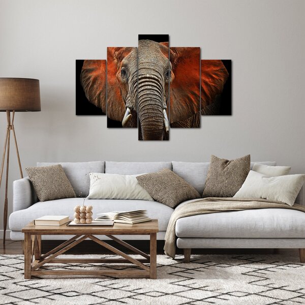 Tablou - Elefanți cu Tsavo (150x105 cm)