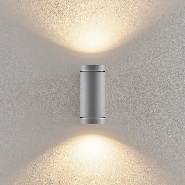 Deko-Light Lampă de exterior ShoreLine Pro Round up/down, gri deschis, GU10, reglabil, Gri, Aluminiu, Modern