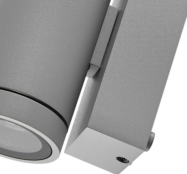 Deko-Light Lampă de exterior ShoreLine Pro Round up/down, gri deschis, GU10, reglabil, Gri, Aluminiu, Modern