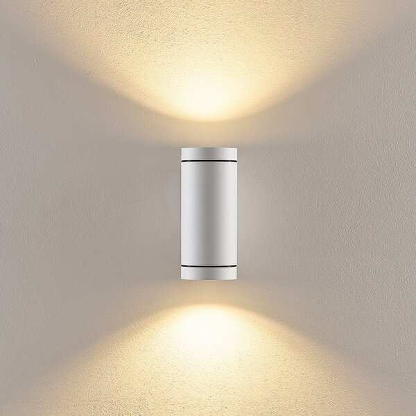 Deko-Light Lampă de perete exterior ShoreLine Pro Round up/down, albă, GU10, reglabil, Alb, Aluminiu, Modern