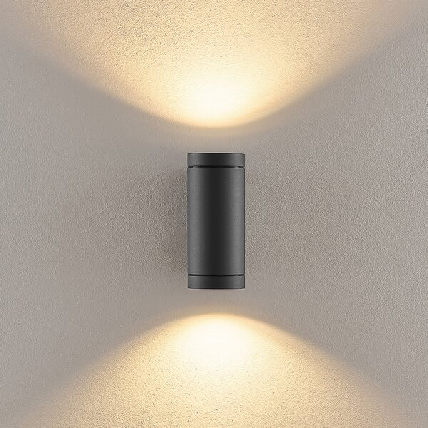 Deko-Light Lampă de exterior ShoreLine Pro Round up/down, gri închis, GU10, reglabil, Negru, Aluminiu, Modern