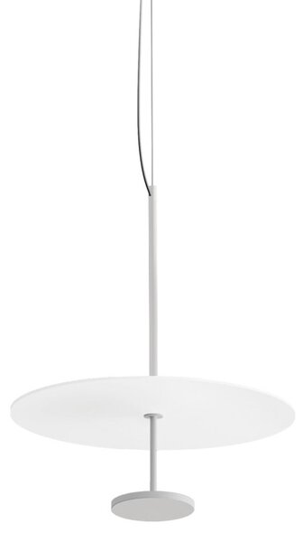 Linea Light Lampă suspendată LED Stilo_P, albă, Ø 35 cm, IP40, reglabil, Alb, Camera de zi / sufragerie, Aluminiu, Modern