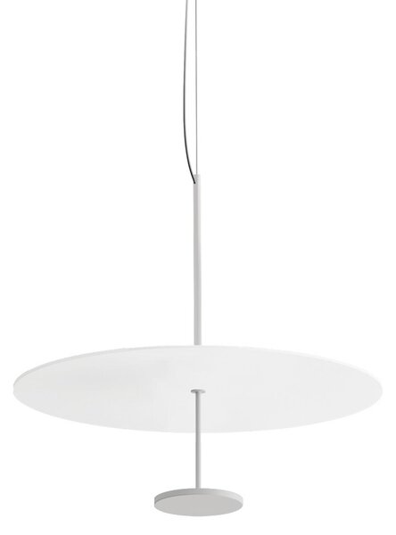 Linea Light Lampă suspendată LED Stilo_P, albă, Ø 55 cm, IP40, reglabil, Alb, Camera de zi / sufragerie, Aluminiu, Modern