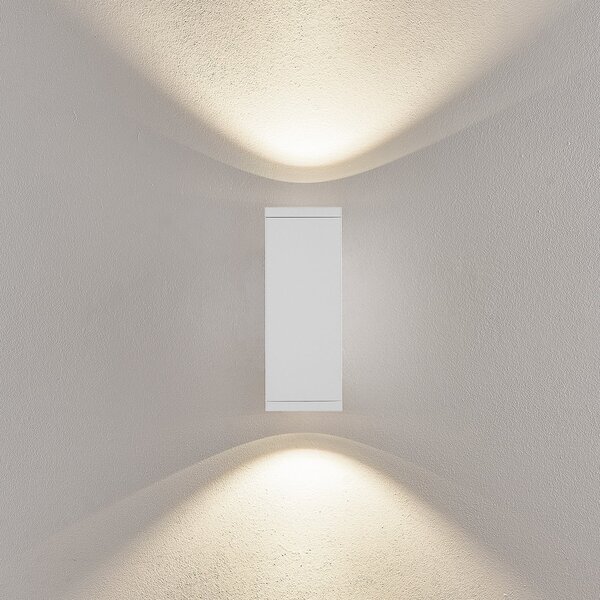Deko-Light Lampă LED pentru exterior ShoreLine Pro Square up/down, albă, reglabil, Alb, Aluminiu, Modern