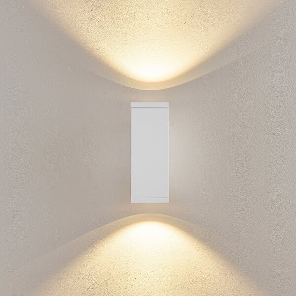 Deko-Light Lampă LED pentru exterior ShoreLine Pro Square up/down, albă, reglabil, Alb, Aluminiu, Modern
