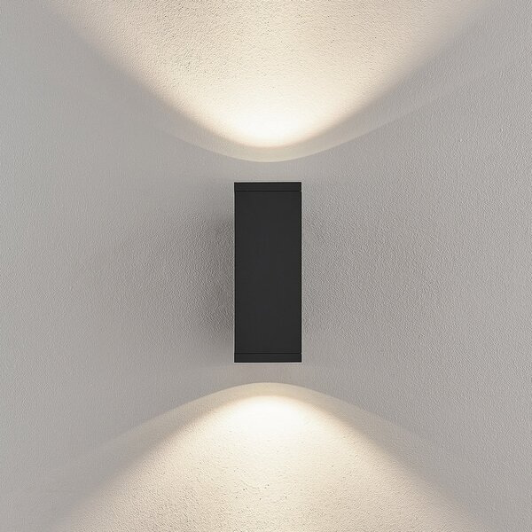 Deko-Light Lampă LED pentru exterior ShoreLine Pro Square up/down, gri închis, reglabil, Negru, Aluminiu, Modern