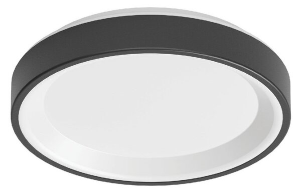 Linea Light Aplică LED Iside, negru, metal, Ø 35 cm, IP40, reglabil, Negru, Camera de zi / sufragerie, Metal, Modern