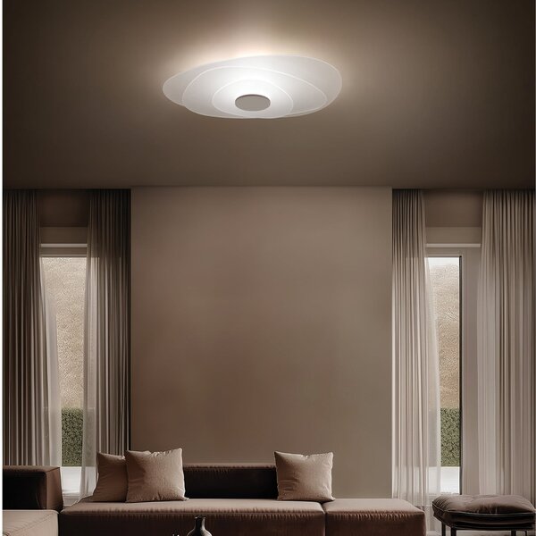 Linea Light Plafonieră LED Joint_S, albă, metal, 71 cm, reglabil, Alb, Camera de zi / sufragerie, Metal, Modern