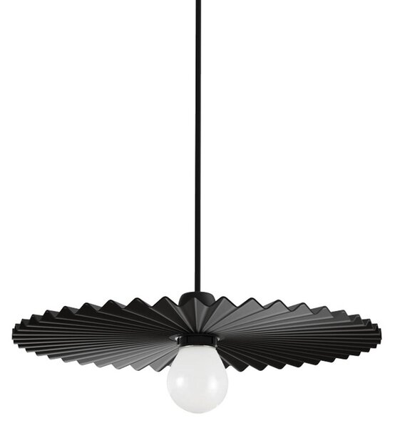 Linea Light Lampă suspendată Doge_P, negru, metal, Ø 39 cm, E27, reglabil, Negru, Camera de zi / sufragerie, Aluminiu, Modern