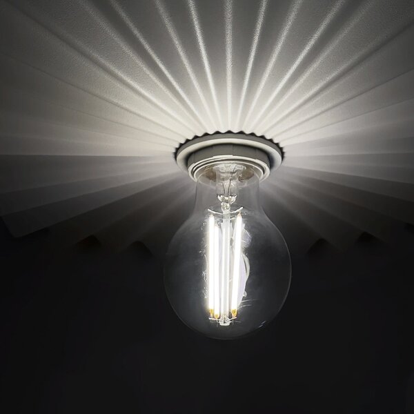 Linea Light Plafonieră Doge_S, albă, metal, Ø 39 cm, E27, reglabil, Alb, Camera de zi / sufragerie, Aluminiu, Modern