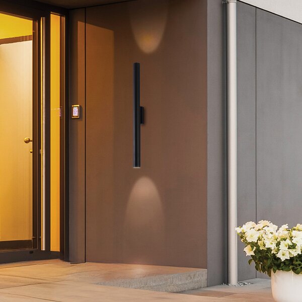 Viokef Lampă LED pentru exterior City, înălțime 60 cm, negru, metal, Negru, Aluminiu, Modern