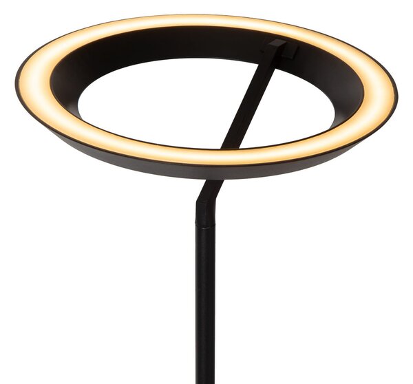Lucide lampadar LED Celeste, negru, înălțime 174 cm, metal, reglabil, Negru, Camera de zi / sufragerie, Metal, Modern