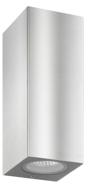 LCD Lampă de exterior 5051, oțel inoxidabil, 17 cm, IP54, sus/jos, GU10, reglabil, Metalic, Metal, Modern, Priză de perete sus / jos
